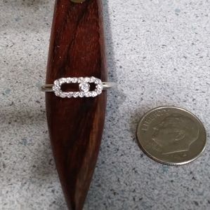 Firm Final price!* NEW:Sterling cubic zirconia ring*{8}